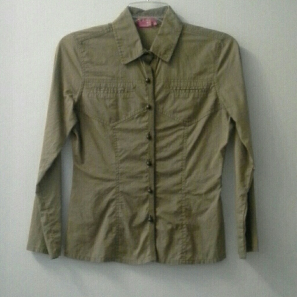 BCBGirls Skull Button Down Shirt NWOT